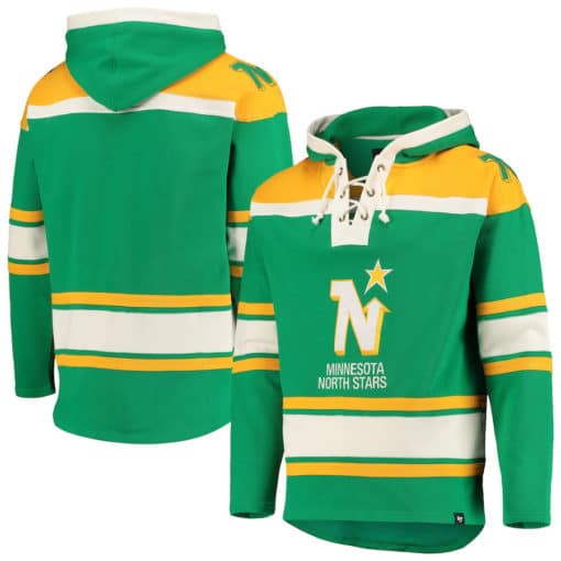 Minnesota North Stars Men's 47 Brand Vintage Green Pullover Jersey Hoodie