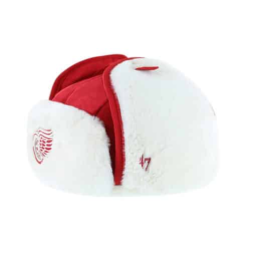 Detroit Red Wings 47 Brand Red Trapper Knit Winter Hat - Image 2