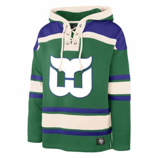 Hartford Whalers Gordie Howe Men's 47 Brand Green Pullover Jersey Hoodie - Image 2