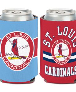 St. Louis Cardinals 12 oz Red Cooperstown Stripe Can Cooler Holder