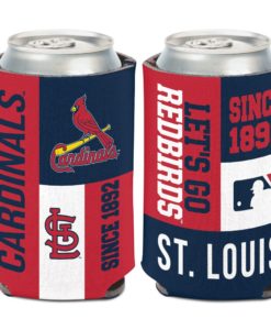 St. Louis Cardinals 12 oz Red Navy Block Can Cooler Holder