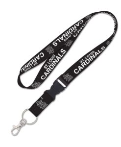 St. Louis Cardinals Black Detachable 1" Lanyard