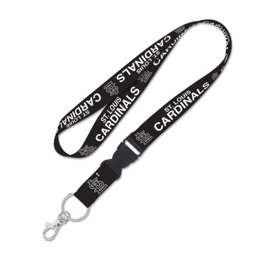 St. Louis Cardinals Black Detachable 1" Lanyard