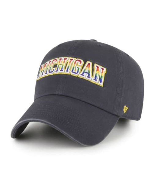 Michigan Wolverines 47 Brand Pride Vintage Navy Clean Up Adjustable Hat