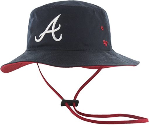 Atlanta Braves 47 Brand Navy Kirby Bucket Hat