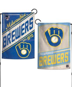 Milwaukee Brewers 12.5″x18″ 2 Sided Cooperstown Garden Flag