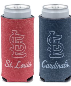 St. Louis Cardinals 12 oz Heather Red Navy Slim Can Cooler Holder