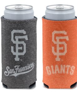 San Francisco Giants 12 oz Heather Black Orange Slim Can Cooler Holder