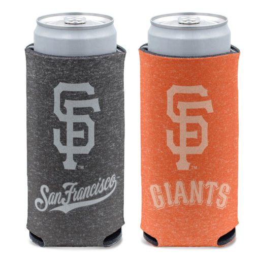 San Francisco Giants 12 oz Heather Black Orange Slim Can Cooler Holder