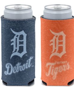 Detroit Tigers 12 oz Heather Navy Orange Slim Can Cooler Holder