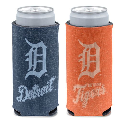 Detroit Tigers 12 oz Heather Navy Orange Slim Can Cooler Holder