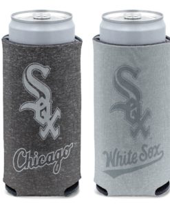 Chicago White Sox 12 oz Heather Black Gray Slim Can Cooler Holder