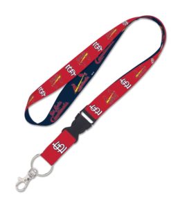 St. Louis Cardinals Red Navy Detachable 1" Lanyard