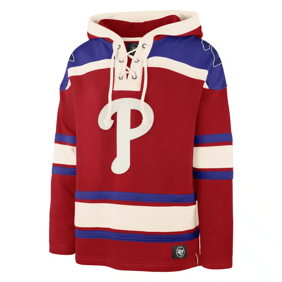 Philadelphia Phillies Men's 47 Brand Red Pullover Jersey Hoodie Large