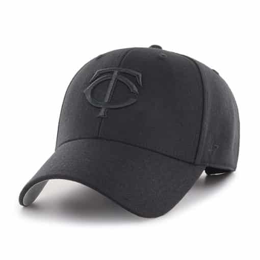 Minnesota Twins 47 Brand All Black MVP Adjustable Hat