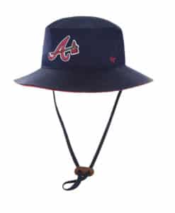 Atlanta Braves 47 Brand Navy Classic Panama Bucket Hat