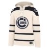 Chicago Cubs Men's 47 Brand Vintage Cream Pullover Jersey Hoodie