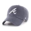 Atlanta Braves 47 Brand Vintage Navy Clean Up Adjustable Hat