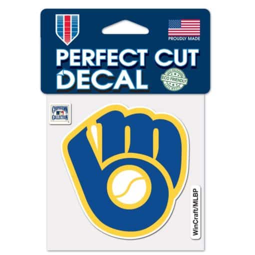 Milwaukee Brewers 4″x4″ Cooperstown Perfect Cut Color Decal