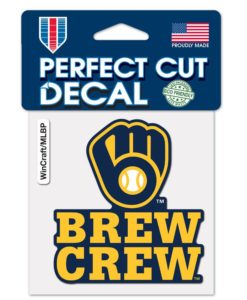 Milwaukee Brewers 4″x4″ Brew Crew Perfect Cut Color Decal