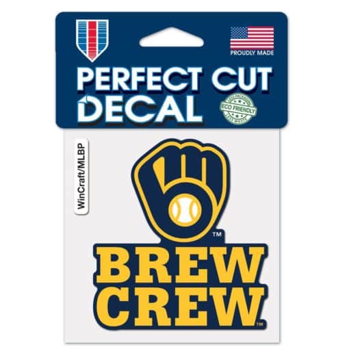 Milwaukee Brewers 4″x4″ Brew Crew Perfect Cut Color Decal