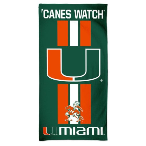 Miami Hurricanes 30" x 60" Fiber Beach Towel