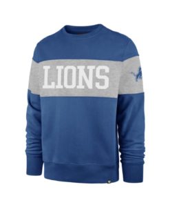 Detroit Lions Men's 47 Brand Blue Raz Crew Long Sleeve Pullover