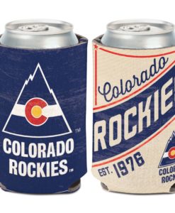 Colorado Rockies 12 oz Blue Cream Vintage Can Cooler Holder