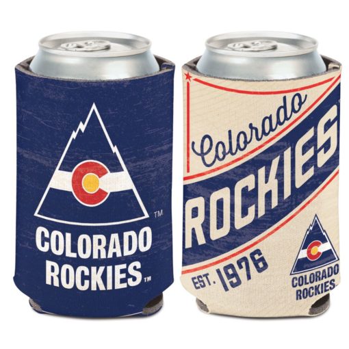 Colorado Rockies 12 oz Blue Cream Vintage Can Cooler Holder