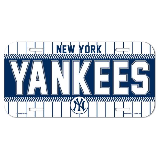 New York Yankees Pinstripe Plastic License Plate