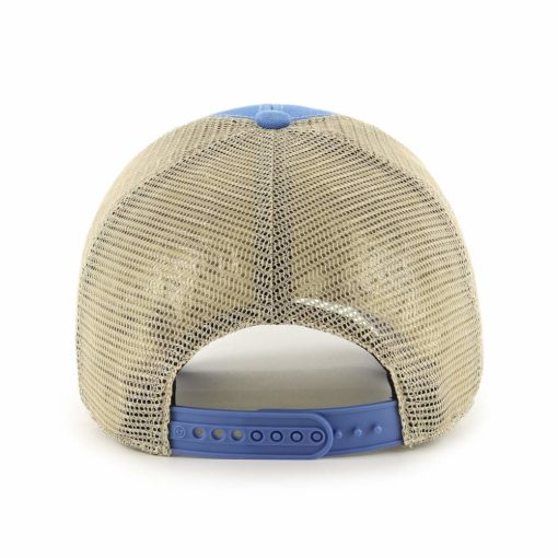 Detroit Lions 47 Brand Blue Raz Khaki Mesh MVP Snapback Hat - Image 2