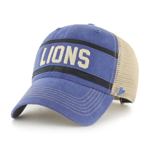 Detroit Lions 47 Brand Vintage Blue Juncture Mesh Snapback Hat - Image 2