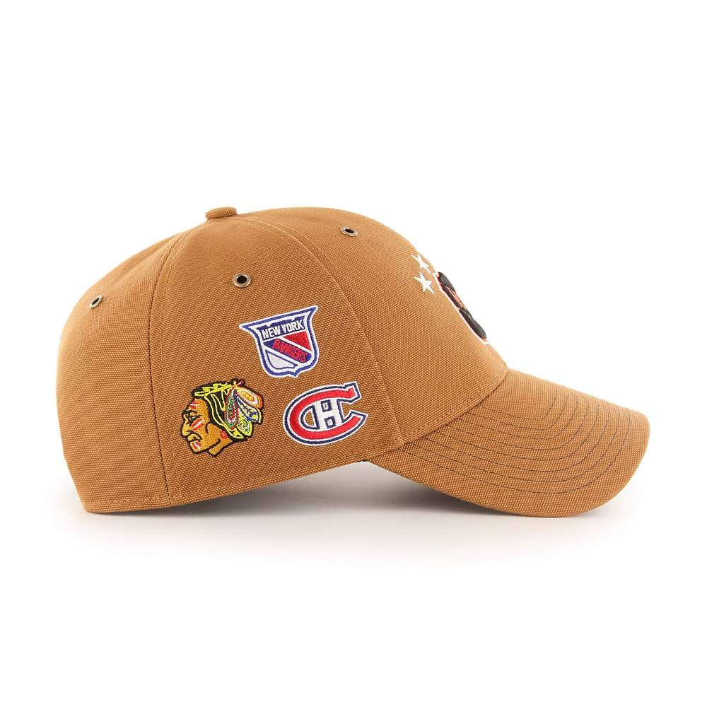 Men's Carhartt x '47 Black San Francisco 49ers Throwback Team Clean-Up  Adjustable Hat