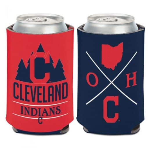 Cleveland Indians 12 oz Red Navy Hipster Can Cooler Holder