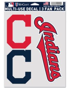 Cleveland Indians Decal Multi Use Fan 3 Pack