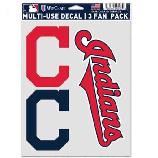 Cleveland Indians Decal Multi Use Fan 3 Pack