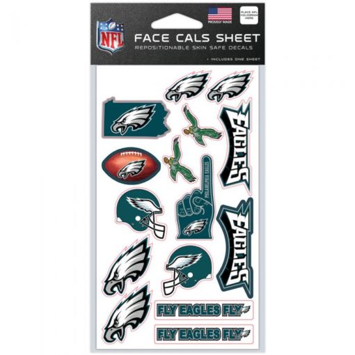 Philadelphia Eagles Face Cals Temporary Tattoos