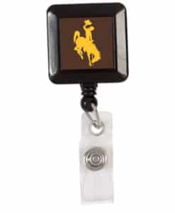 Wyoming Cowboys Brown Retractable Badge Holder