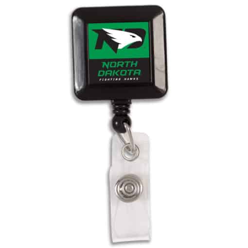 North Dakota Fighting Hawks Green Retractable Badge Holder