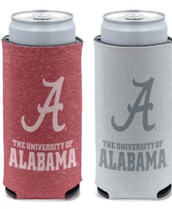 Alabama Crimson Tide 12 oz Heather Crimson Slim Can Cooler Holder