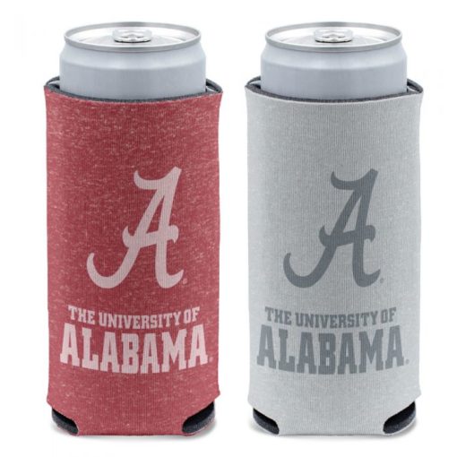 Alabama Crimson Tide 12 oz Heather Crimson Slim Can Cooler Holder