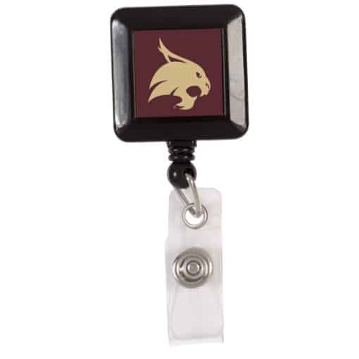 Texas State Bobcats Maroon Retractable Badge Holder