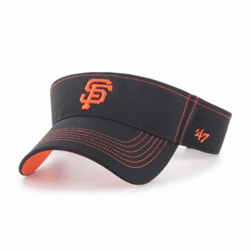 San Francisco Giants 47 Brand Defiance Black VISOR Adjustable Hat