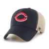 Cincinnati Reds 47 Brand Black MVP Mesh Snapback Hat