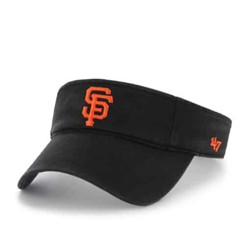 San Francisco Giants 47 Brand Black VISOR Clean Up Adjustable Hat