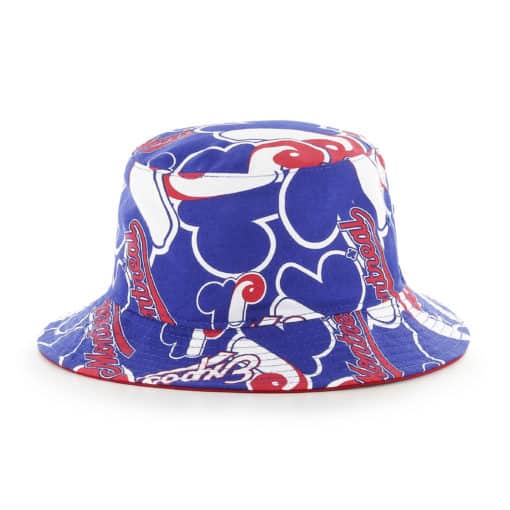 Montreal Expos 47 Brand Blue Bravado Bucket Hat - Image 2