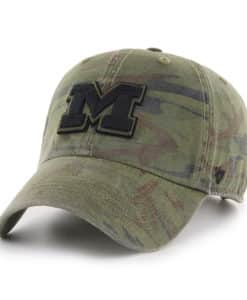 Michigan Wolverines 47 Brand Sandalwood Camo OHT Clean Up Adjustable Hat