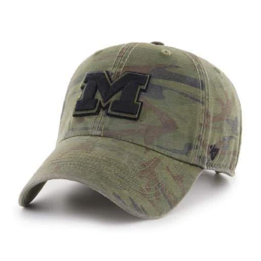 Michigan Wolverines 47 Brand Sandalwood Camo OHT Clean Up Adjustable Hat