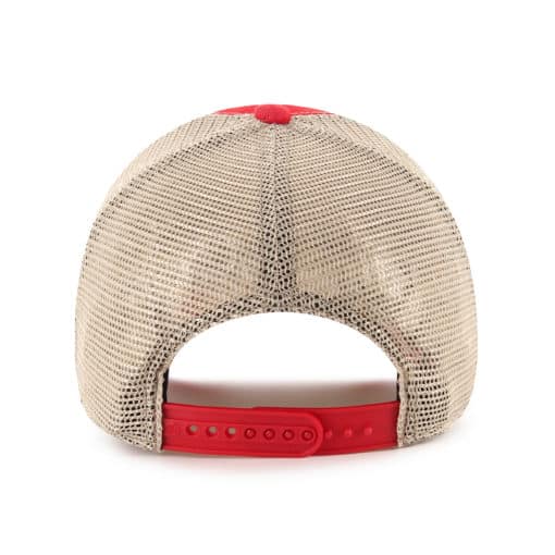 Kansas City Chiefs 47 Brand Red Khaki Mesh MVP Snapback Hat - Image 2