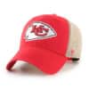 Kansas City Chiefs 47 Brand Red Khaki Mesh MVP Snapback Hat